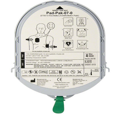 MIẾNG DÁN NGƯỜI LỚN DÙNG CHO MÁY SAMARITAN PAD 350P 360P DÙNG TRÊN MÁY BAY MODEL:PAD-PAK-07 HÃNG SX:HEARTSINE (ANH QUỐC)