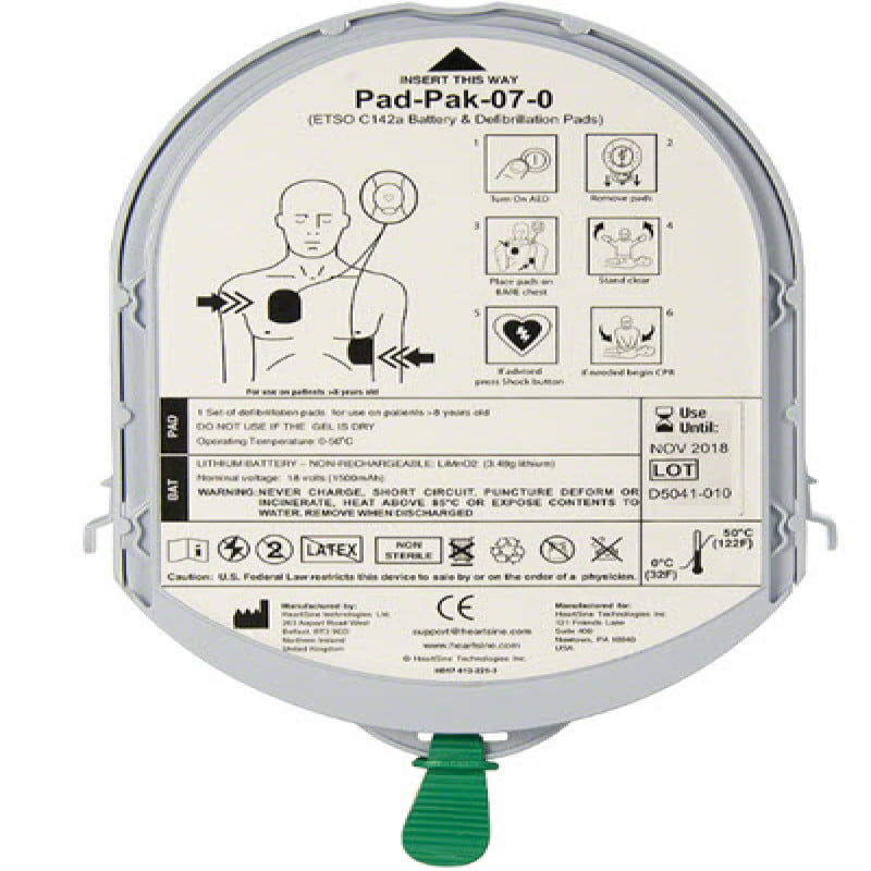 MIẾNG DÁN NGƯỜI LỚN DÙNG CHO MÁY SAMARITAN PAD 350P 360P DÙNG TRÊN MÁY BAY MODEL:PAD-PAK-07 HÃNG SX:HEARTSINE (ANH QUỐC)